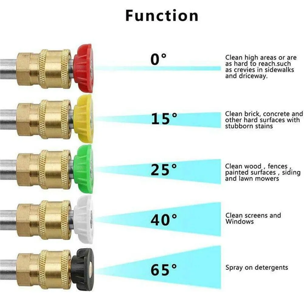 1L Snow Foam Lance Cannon Bottle Soap Gun Sprayer Hose For Car Pressure Washer   5 Nozzles