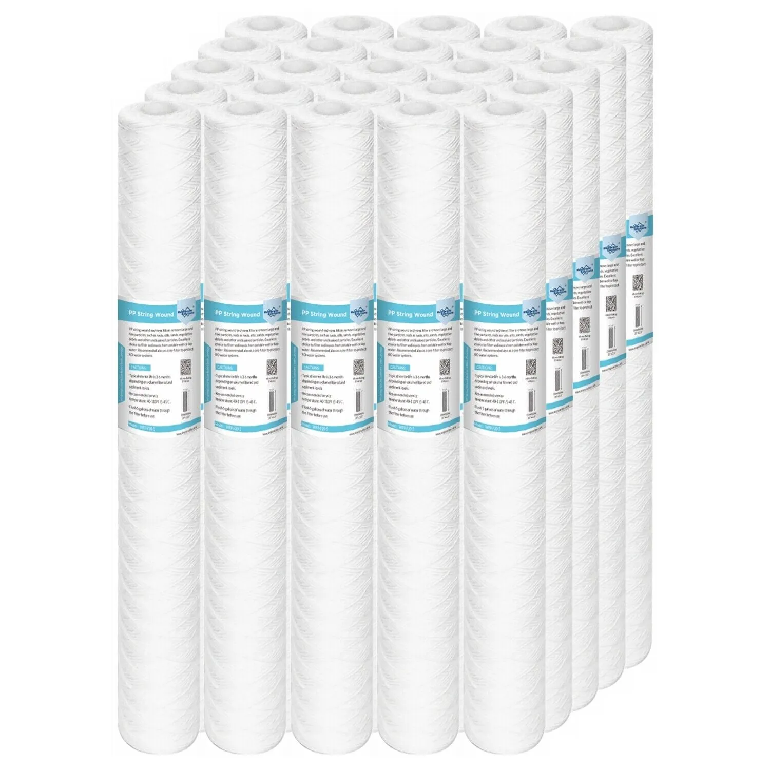 20" x 2.5" String Wound Whole House Well Water Sediment Filter Cartridge