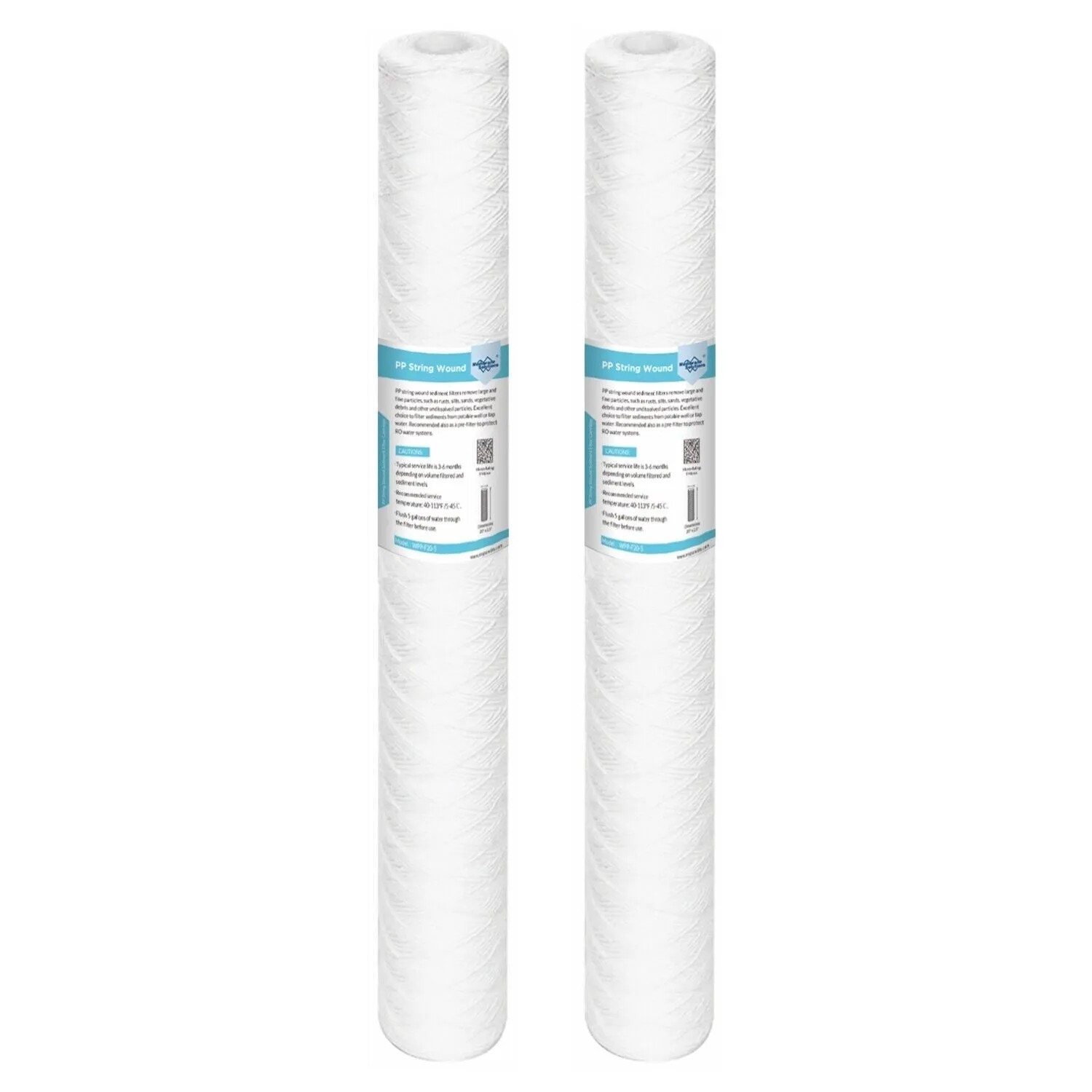 20" x 2.5" String Wound Whole House Well Water Sediment Filter Cartridge