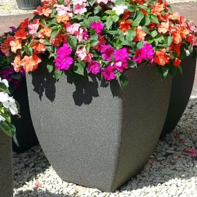 28cm Soho Square Planter Old Stone Plant Pot