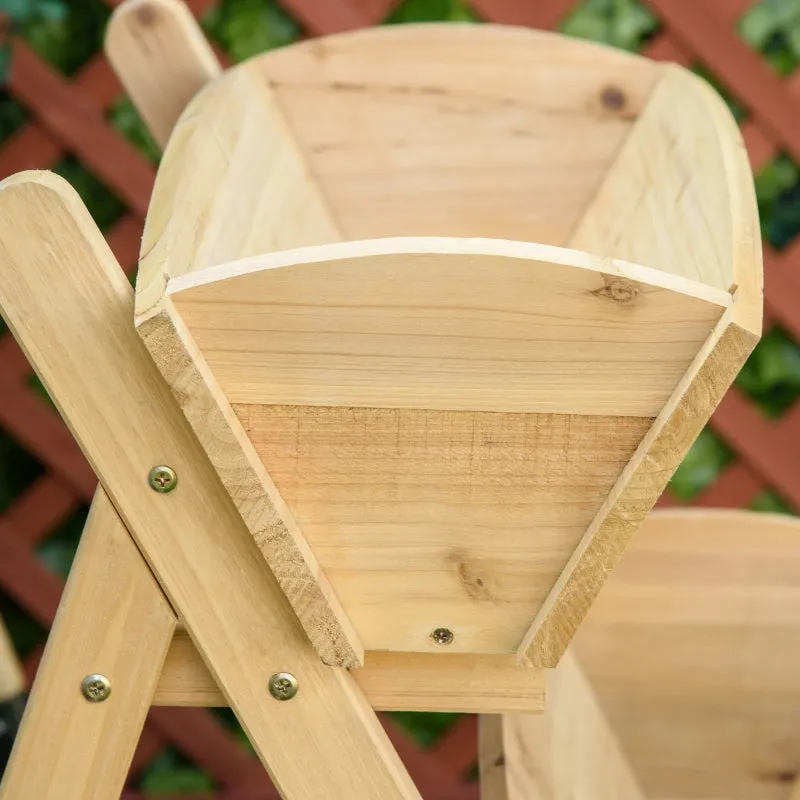 3 Tier Raised Garden Bed - Light Brown