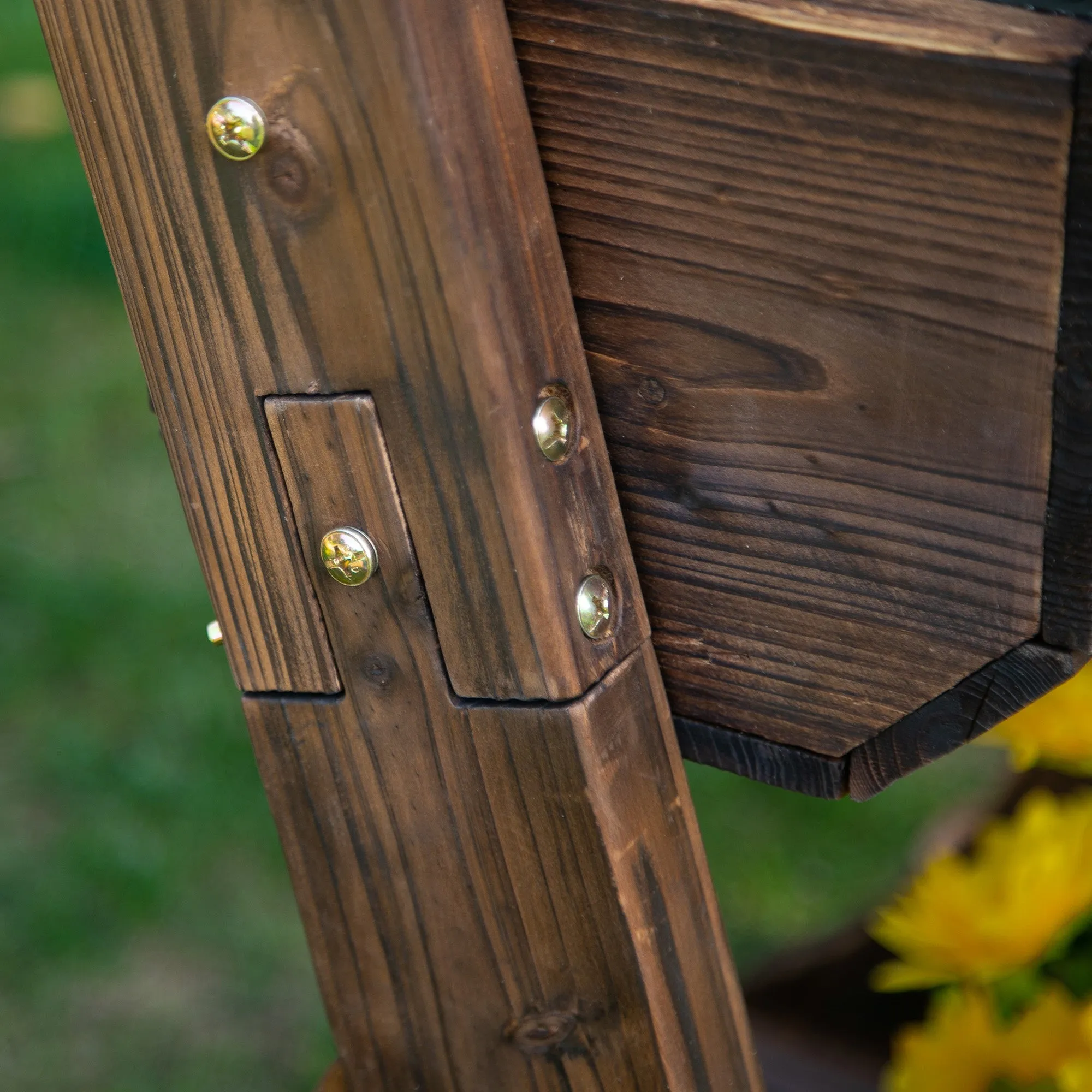 3-Tier Raised Wooden Flower Rack