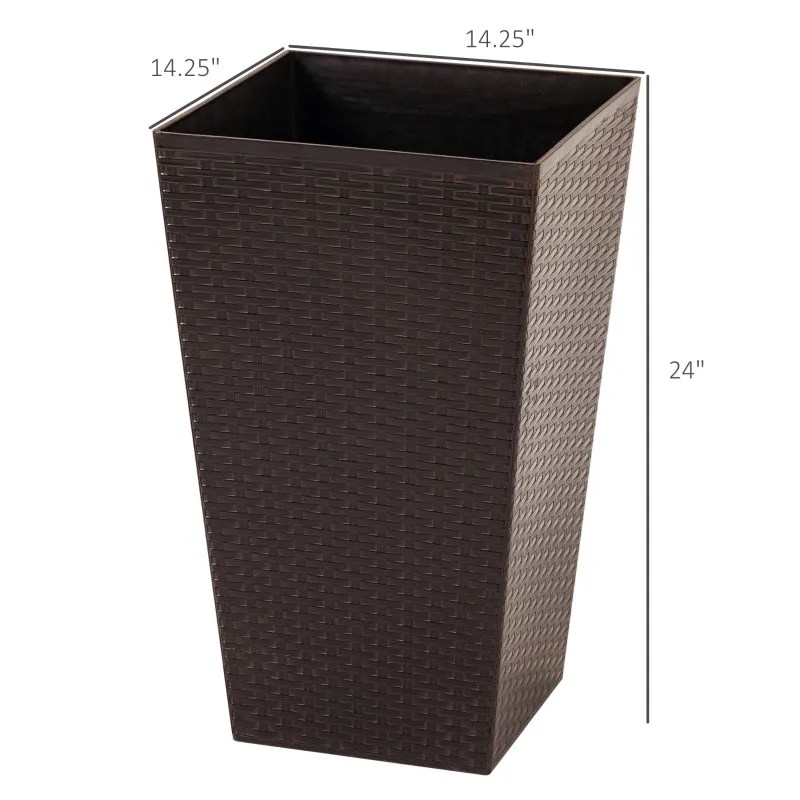 3pc Tall Planters -  Brown