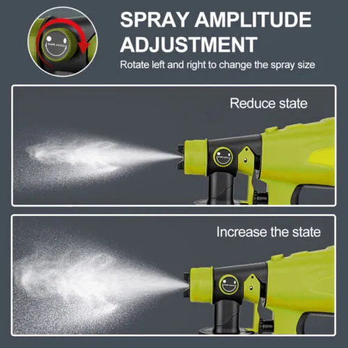 Adjustable Nozzle Cordless Paint Sprayer, 21V, 1000mL Capacity