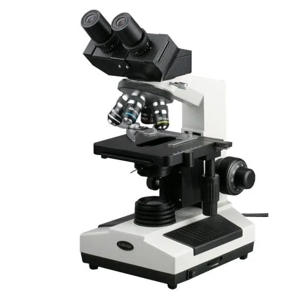 AmScope B390 Series Binocular Compound Microscope with 20W Halogen, 3D Mechanical Stage and Optional Digital Camera