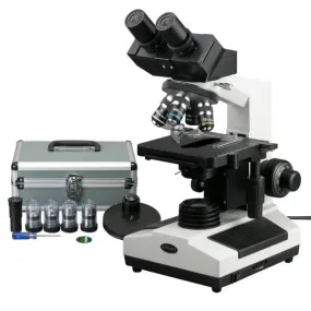 AmScope B390 Series Phase-Contrast Biological Binocular Compound Microscope with 20W Halogen, Turret Condenser, 3D Mechanical Stage and Optional Digital Camera