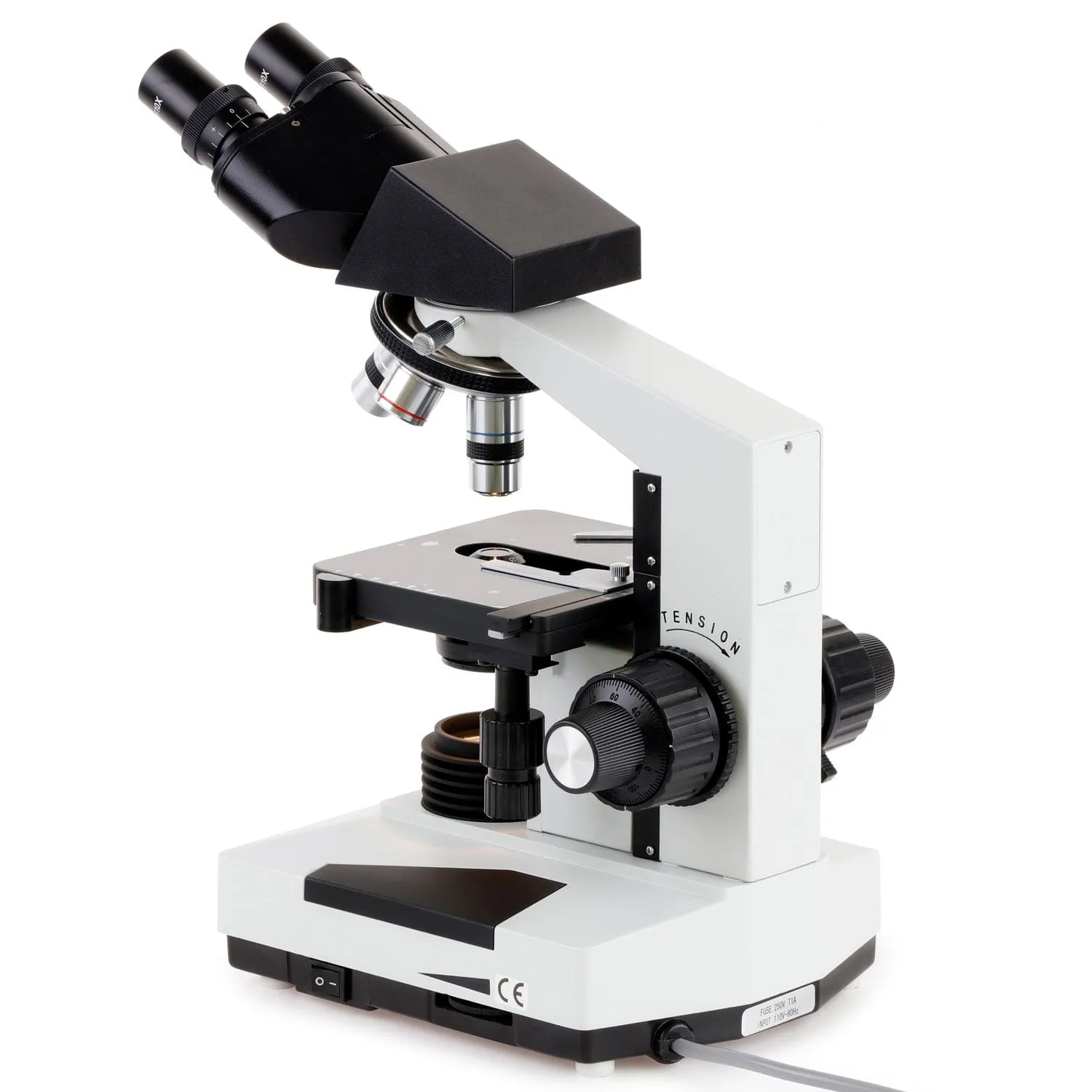 AmScope B490 Series Binocular Compound Microscope 40X-2000X Magnification 220V Version