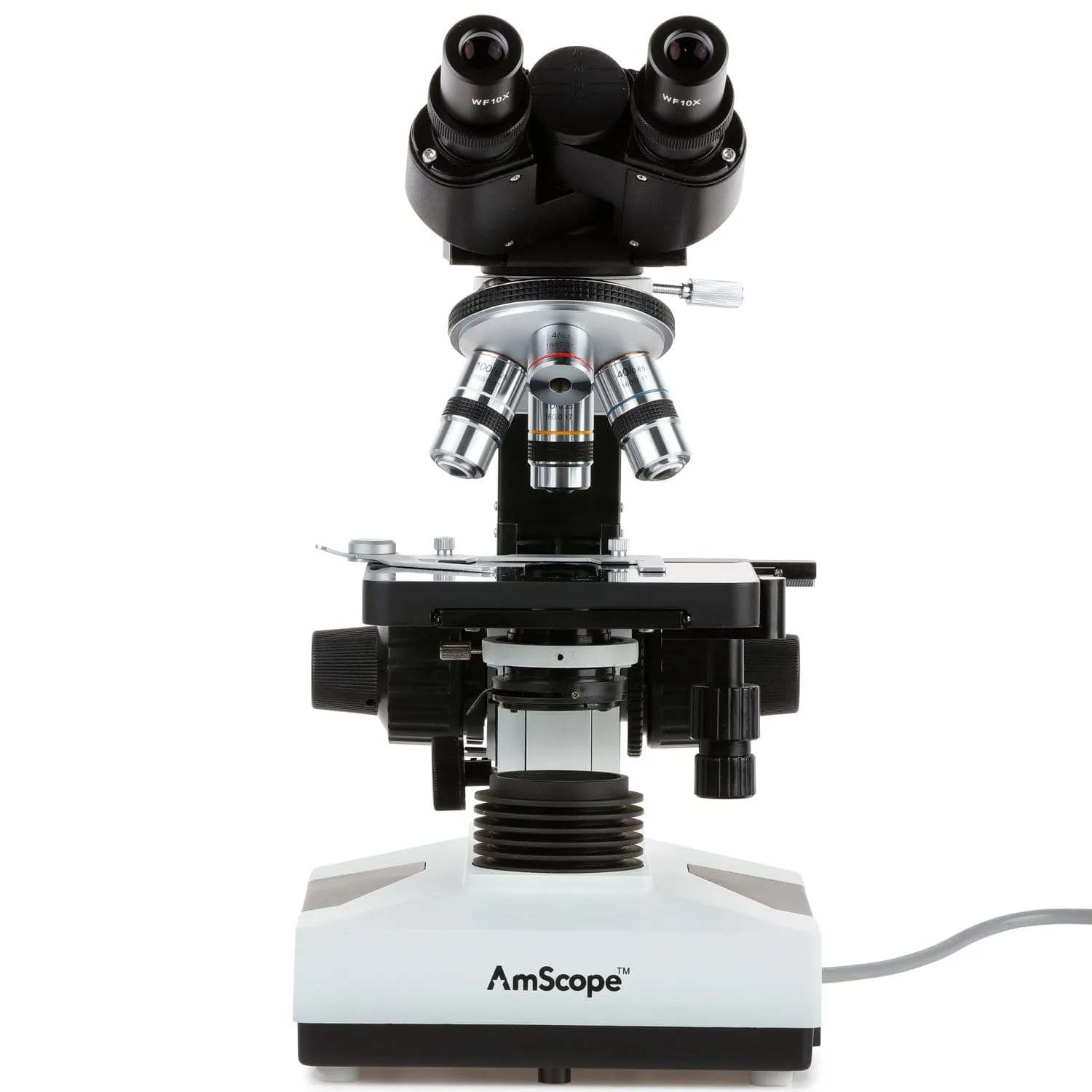 AmScope B490 Series Binocular Compound Microscope 40X-2000X Magnification 220V Version