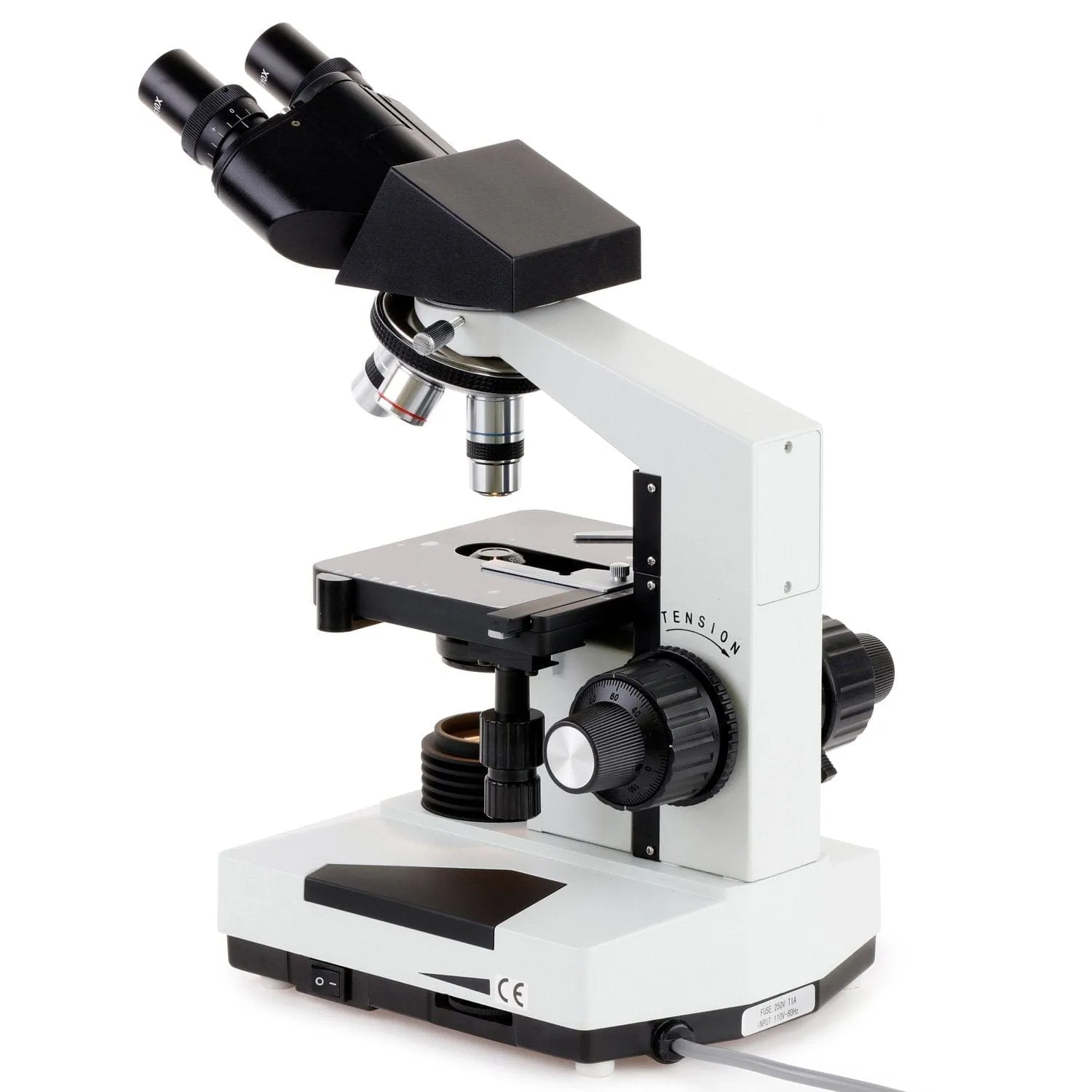 AmScope B490 Series Professional Biological Binocular Compound Microscope With 20W Halogen, 3D Mechanical Stage and Optional Digital Camera