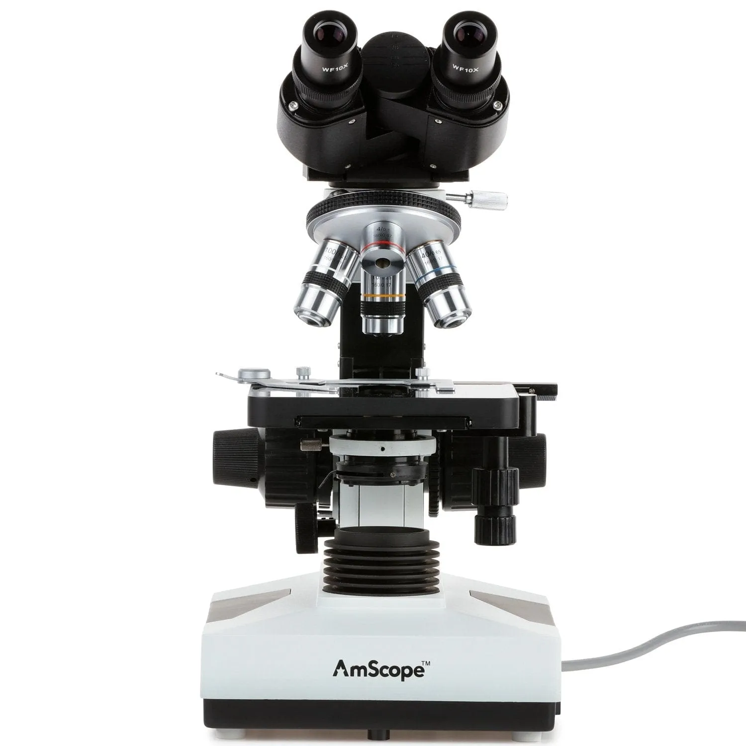 AmScope B490 Series Professional Biological Binocular Compound Microscope With 20W Halogen, 3D Mechanical Stage and Optional Digital Camera