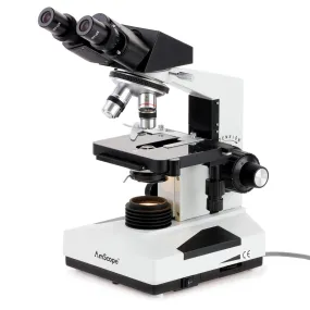 AmScope B490 Series Professional LED Biological Binocular Compound Microscope w/3D Mechanical Stage and Optional Digital Camera