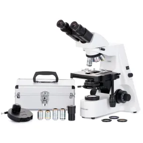 AmScope B690 Series Infinity-Corrected Phase-Contrast Kohler Binocular Compound Microscope with 20W Halogen, Turret Condenser, 3D Mechanical Stage and Optional Digital Camera