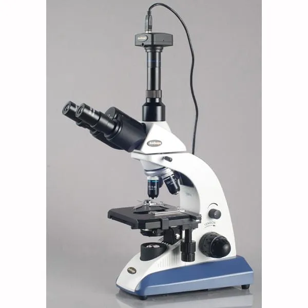 AmScope T520 Series Biological Trinocular Compound Microscope with 20W Halogen, 3D Mechanical Stage and Optional Digital Camera