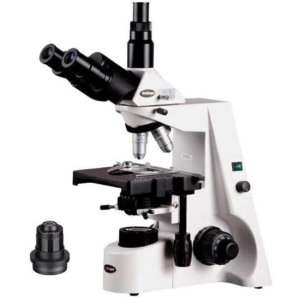 AmScope T690 Infinity Plan Darkfield Trinocular Compound Microscope with 20W Halogen Kohler Illumination and Optional Digital Camera