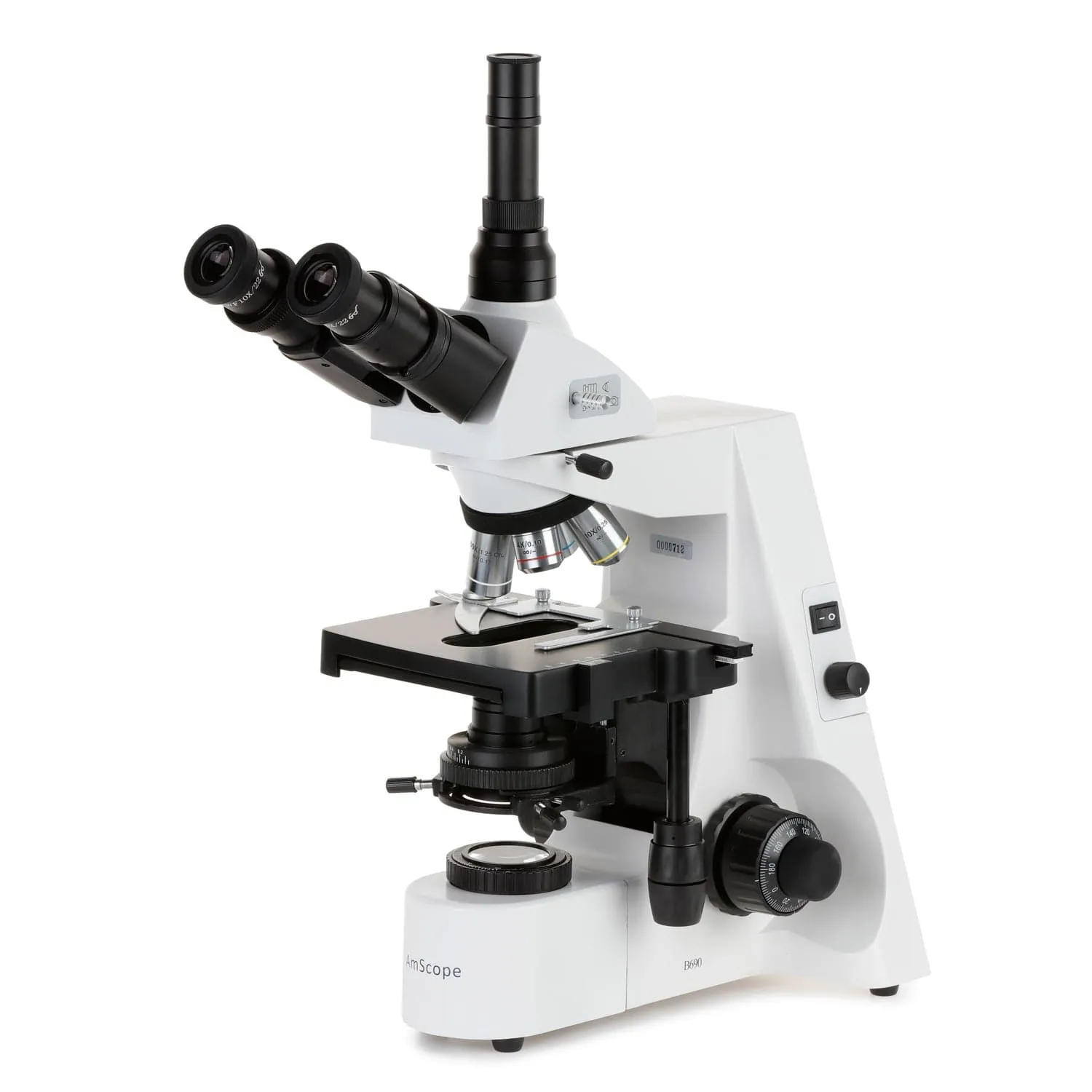 AmScope T690 Infinity Plan Darkfield Trinocular Compound Microscope with 20W Halogen Kohler Illumination and Optional Digital Camera