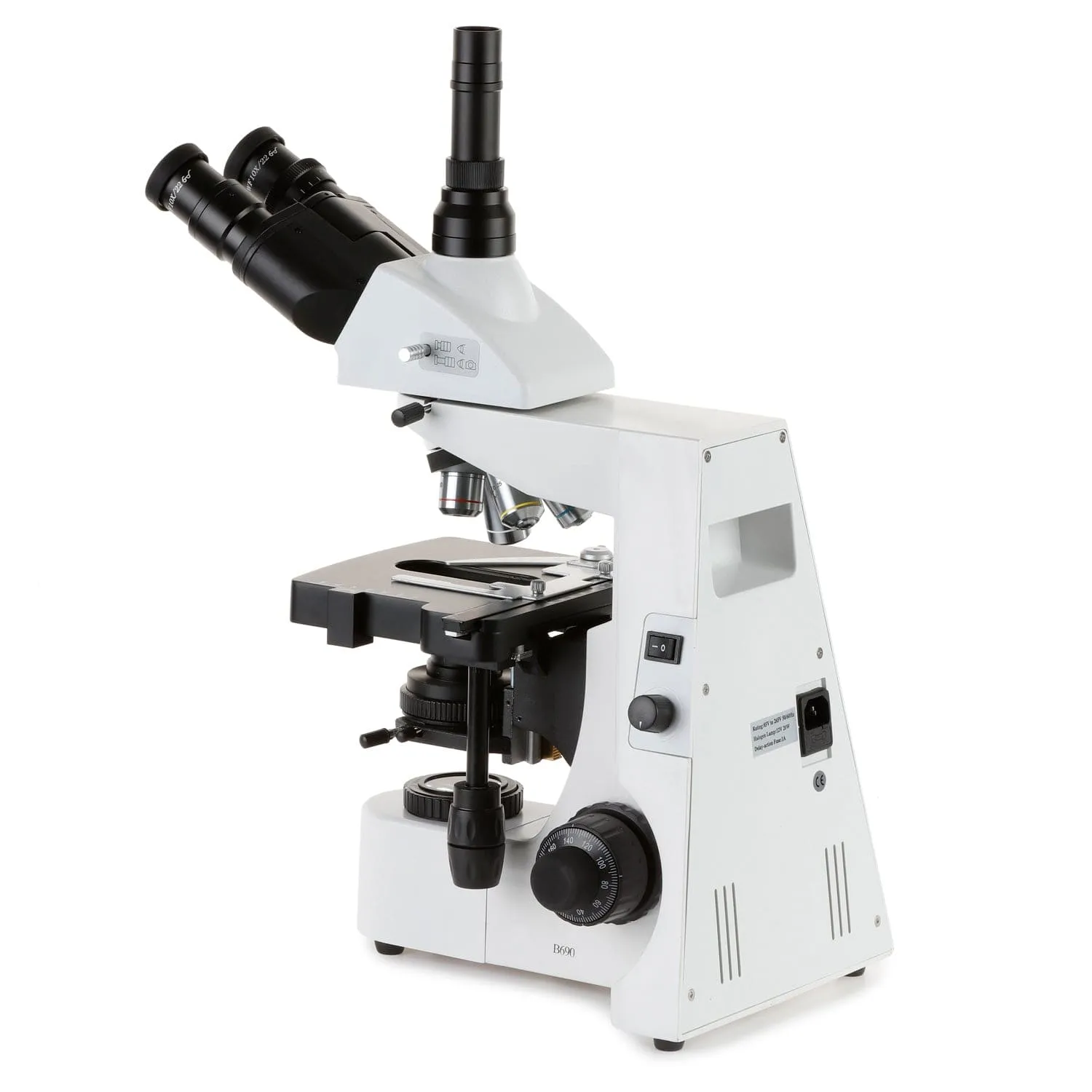 AmScope T690 Infinity Plan Darkfield Trinocular Compound Microscope with 20W Halogen Kohler Illumination and Optional Digital Camera