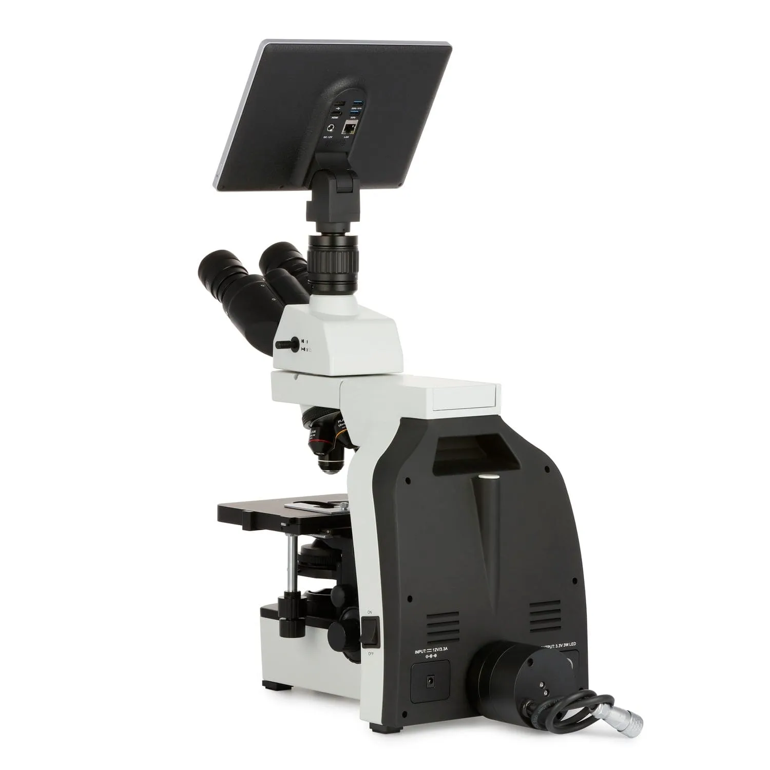 AmScope T800 Series High-Performance Biological Trinocular Compound Microscope   10.5" Touchscreen 8MP Imaging System