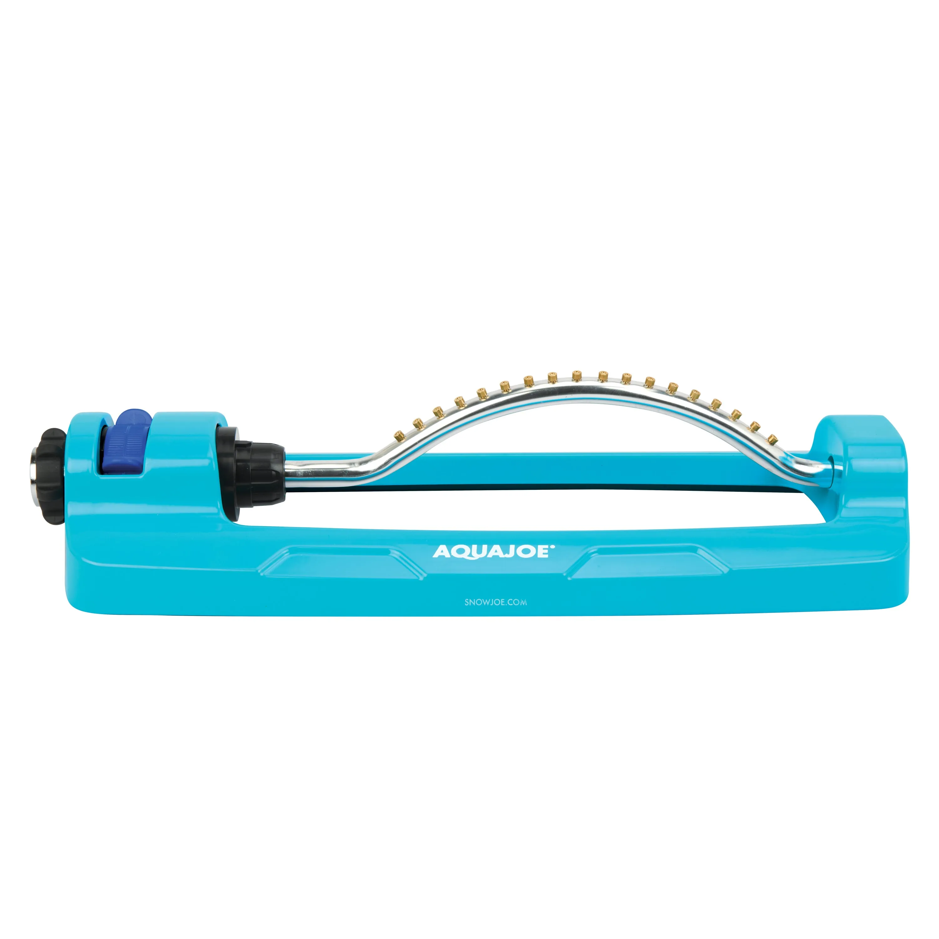 Aqua Joe AJ-OMS18-BRS Indestructible Metal Base Oscillating Sprinkler | Customizable Coverage | 4295 Sq. Ft. Max Coverage