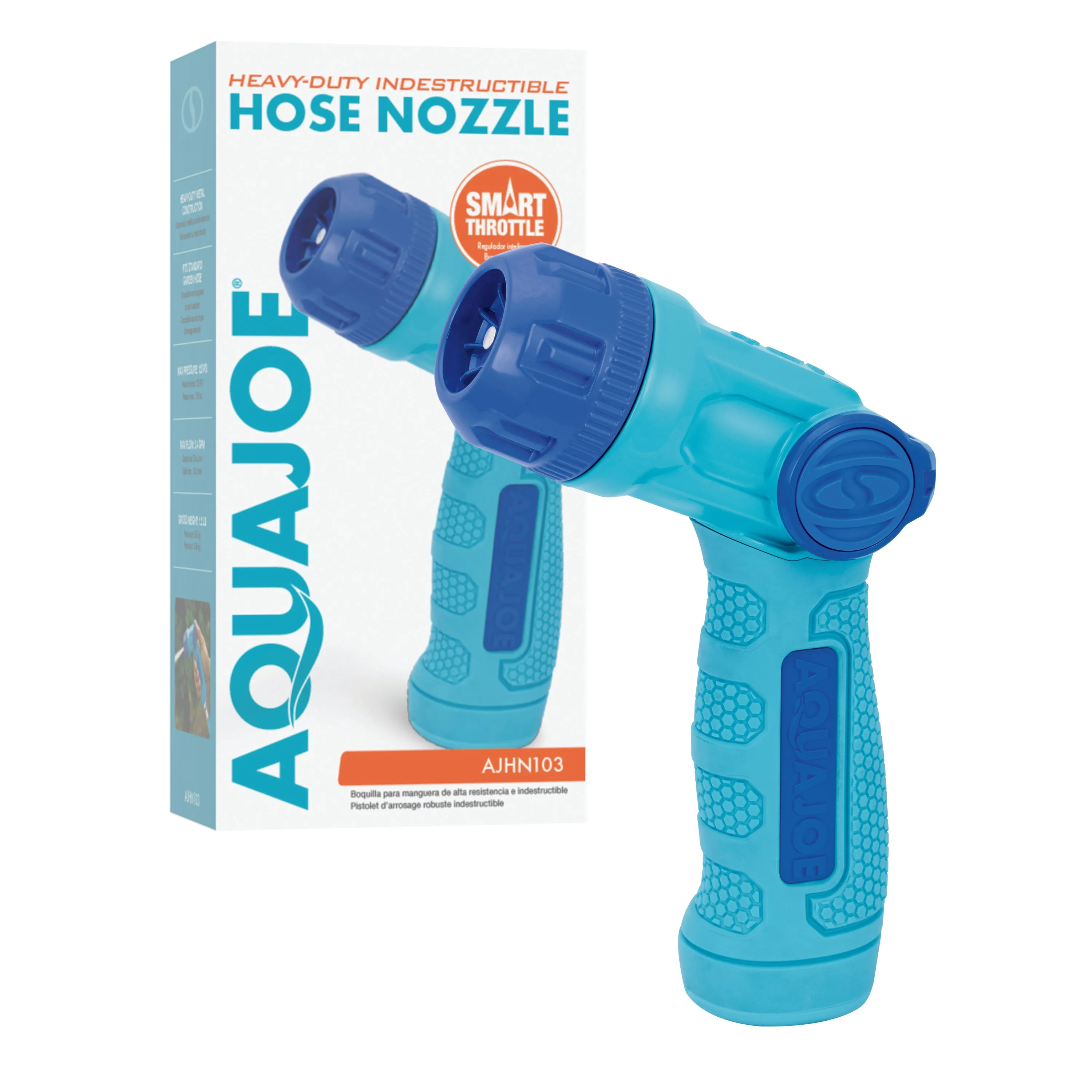 Aqua Joe AJHN103 Multi-Function Adjustable Hose Nozzle | Smart Throttle