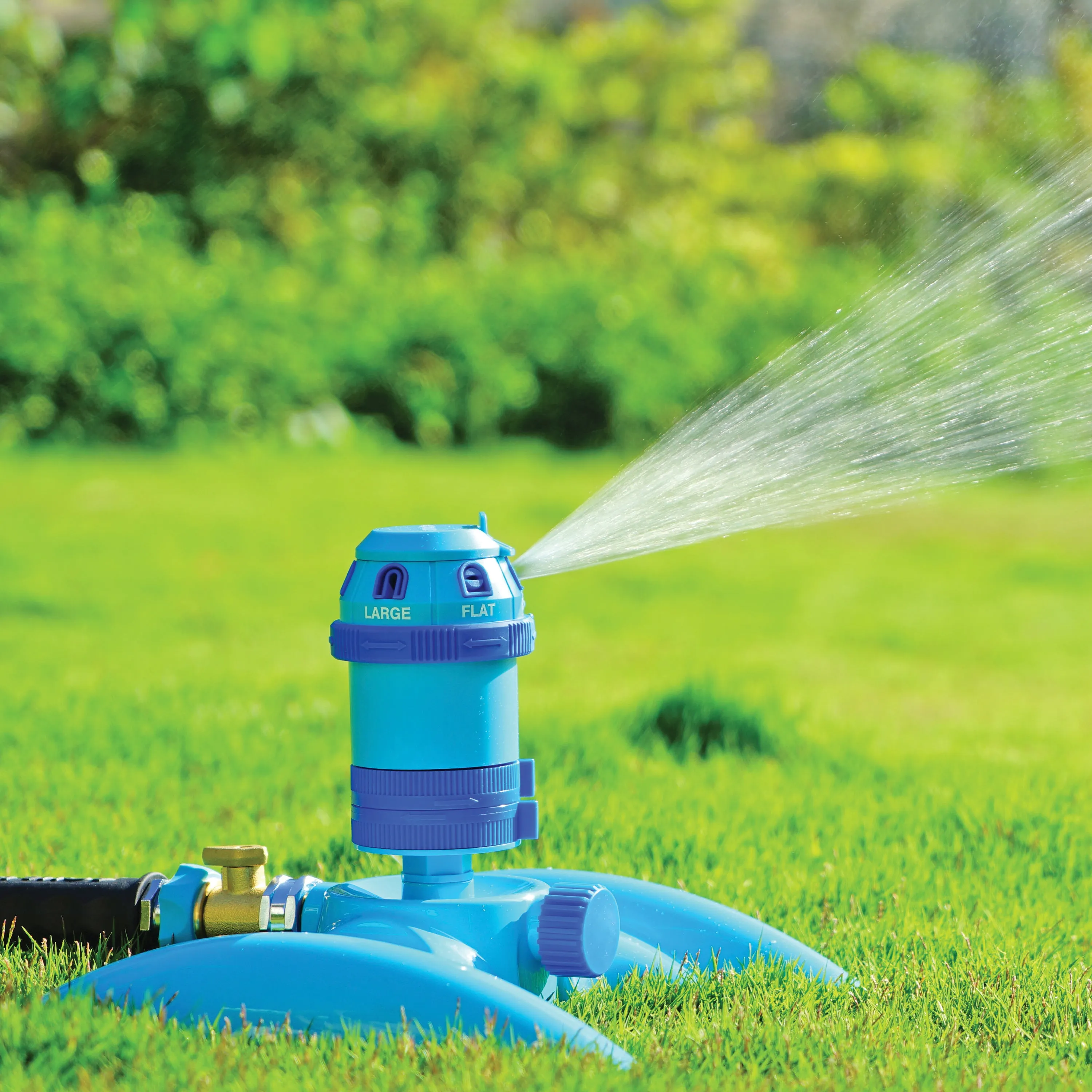 Aqua Joe Complete Aqua Joe Bundle | Turbo Drive Sprinkler   Heavy Duty Nozzle   Hybrid Polymer Hose