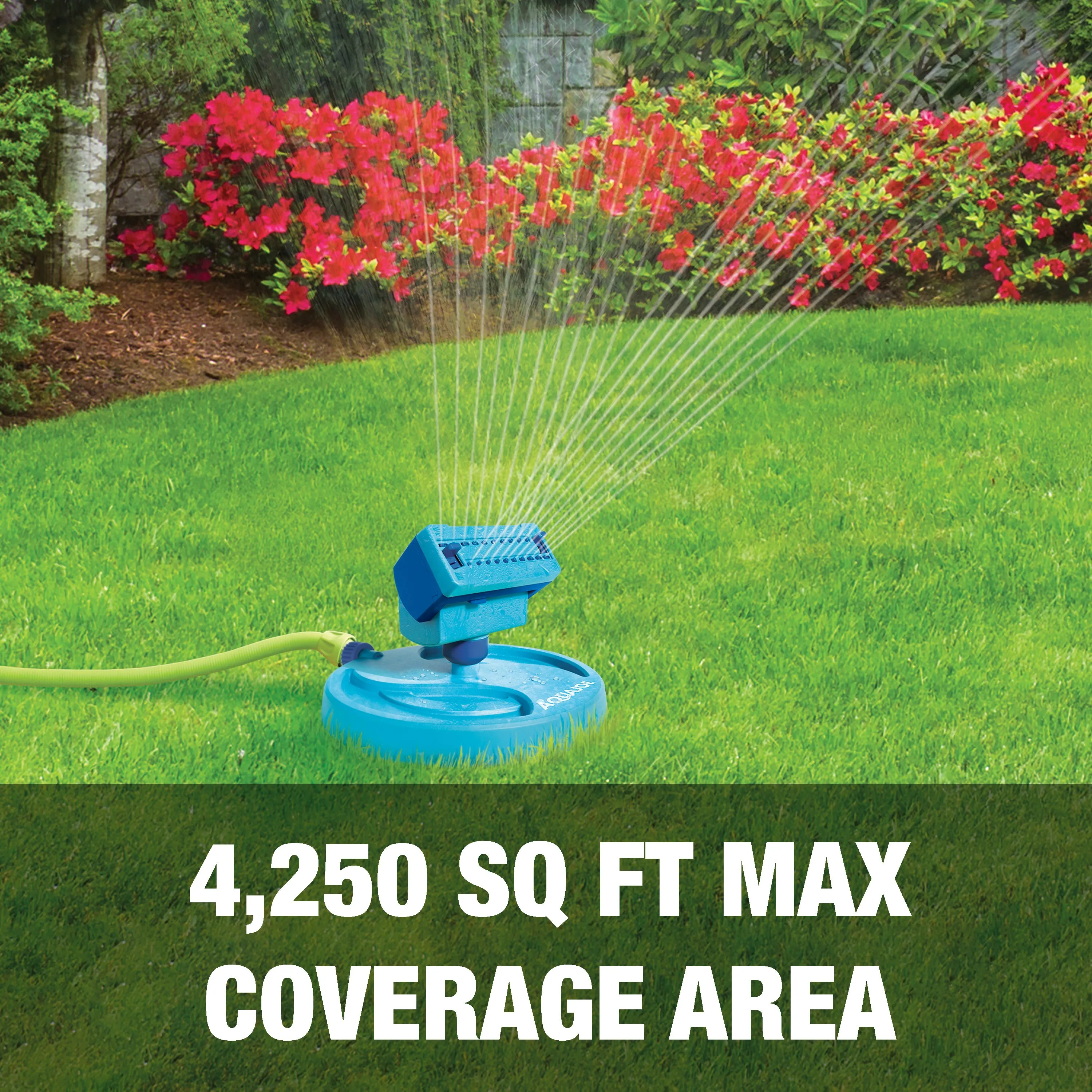 Aqua Joe Contractor Hose Bundle | Includes 75ft Contractor Grade Hose   Mini Oscillating Sprinkler