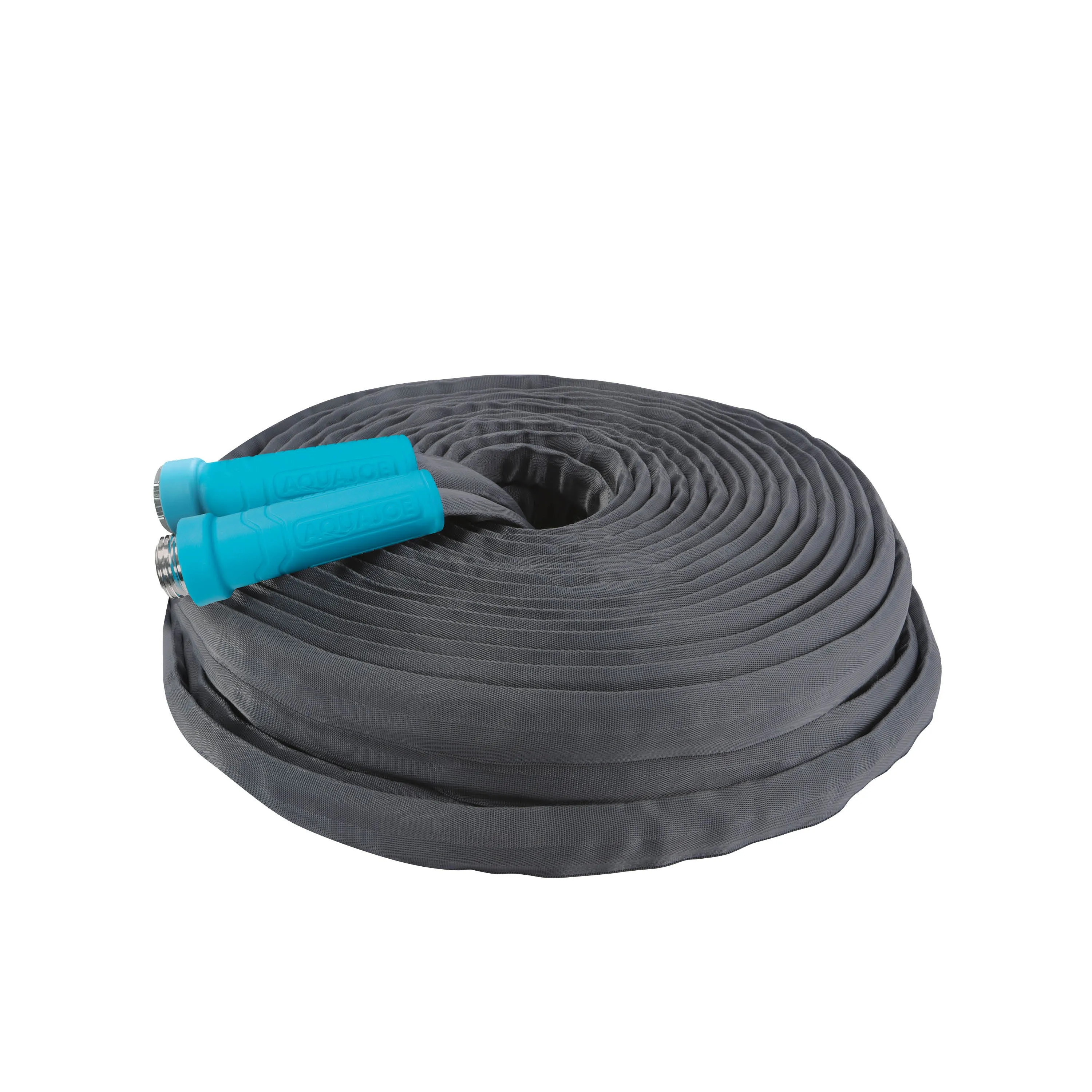 Aqua Joe Fiberjacket Superlight Garden Hose Bundle | W/ Fireman's Nozzle   100 Ft Hose