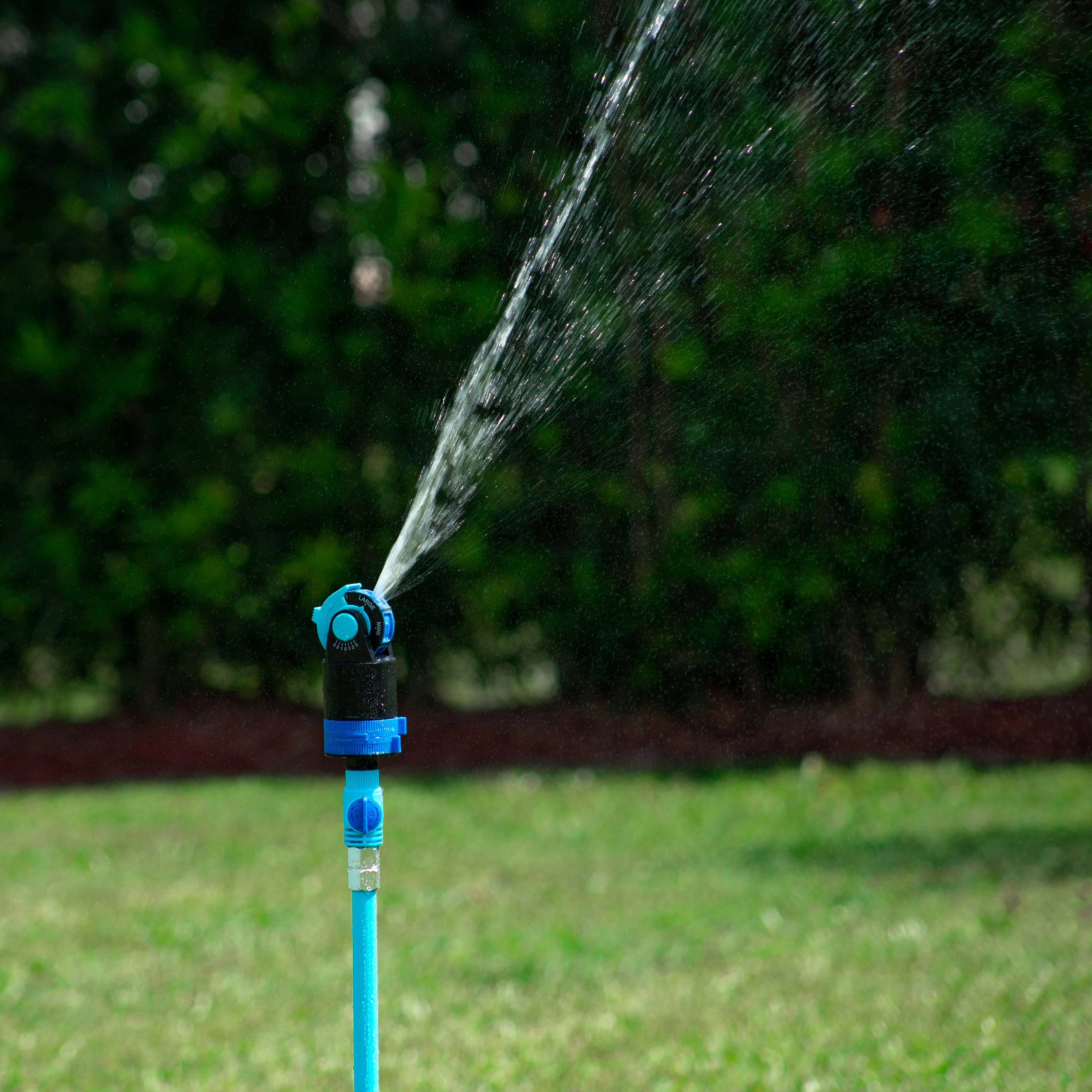 Aqua Joe Indestructible Watering Bundle | Includes Heavy Duty Stainless Steel Hose, Indestructible Multi-Function Nozzle, and Indestructible Tripod Sprinkler