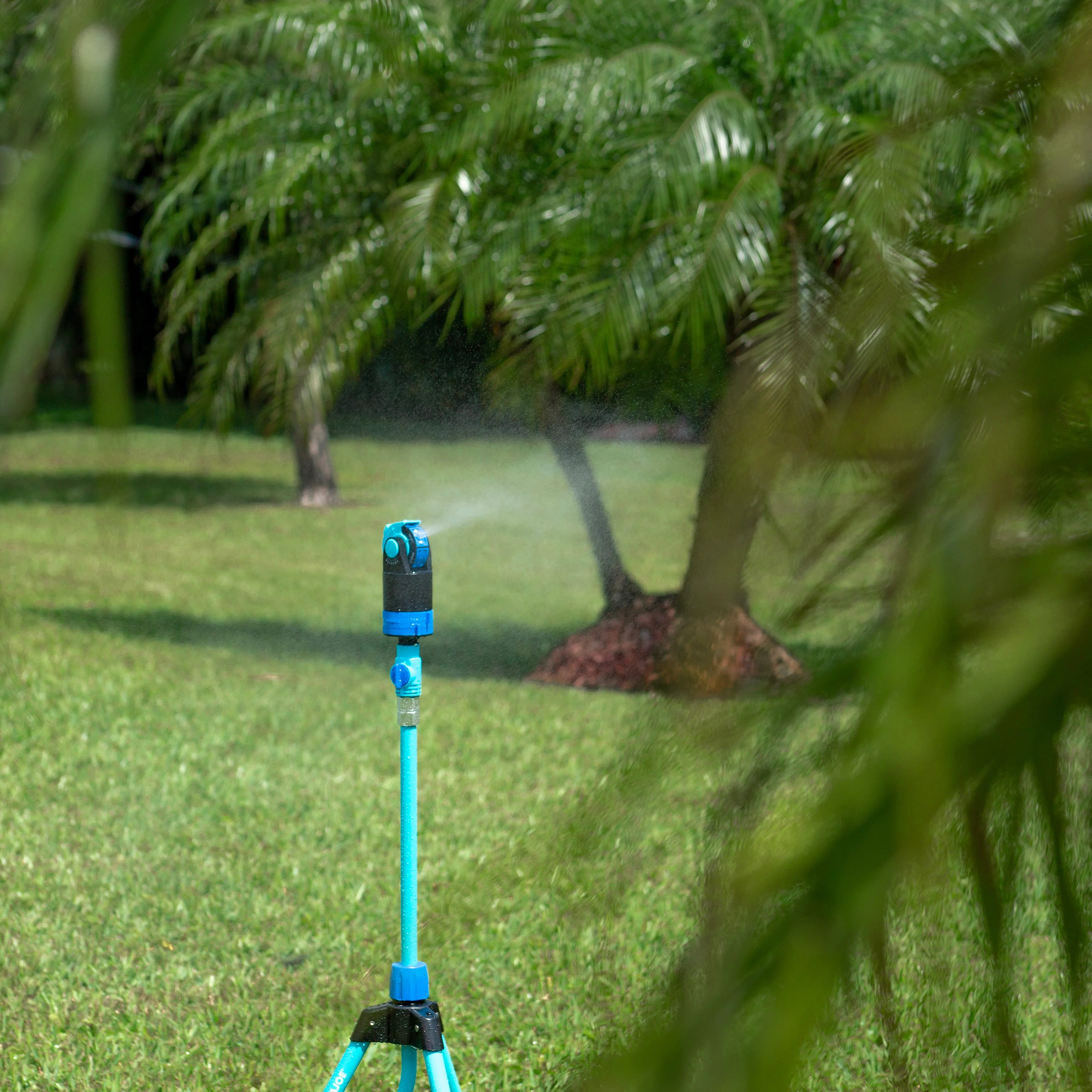 Aqua Joe Indestructible Watering Bundle | Includes Heavy Duty Stainless Steel Hose, Indestructible Multi-Function Nozzle, and Indestructible Tripod Sprinkler