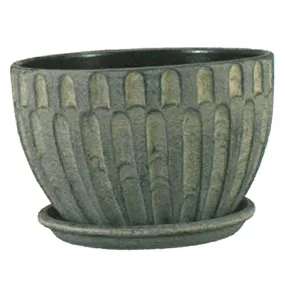 Cockle Shell Bowl Charcoal 11in