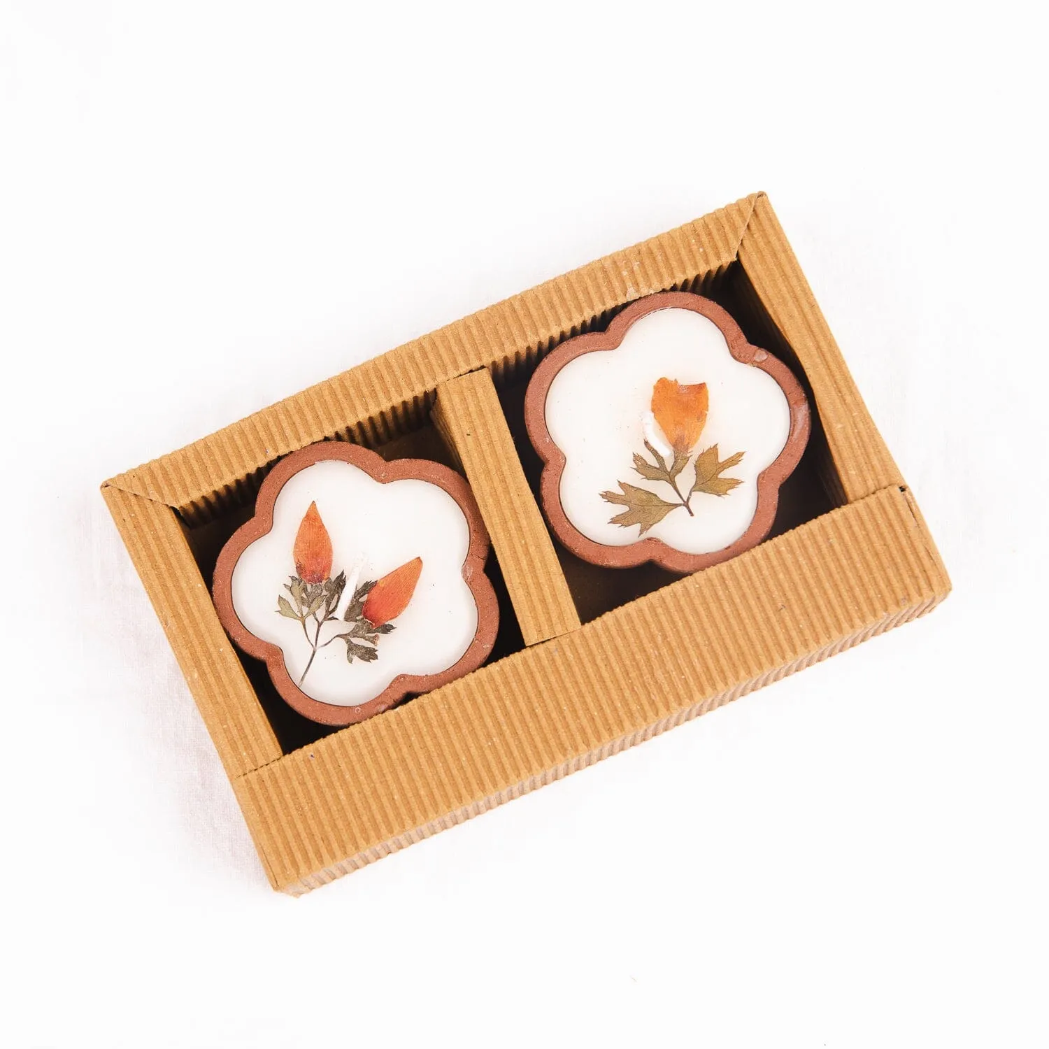 Dried Flower Terracotta Candle Set by Matr Boomie