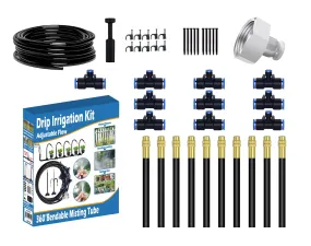 Drip Irrigation Kit with Adjustable Flow