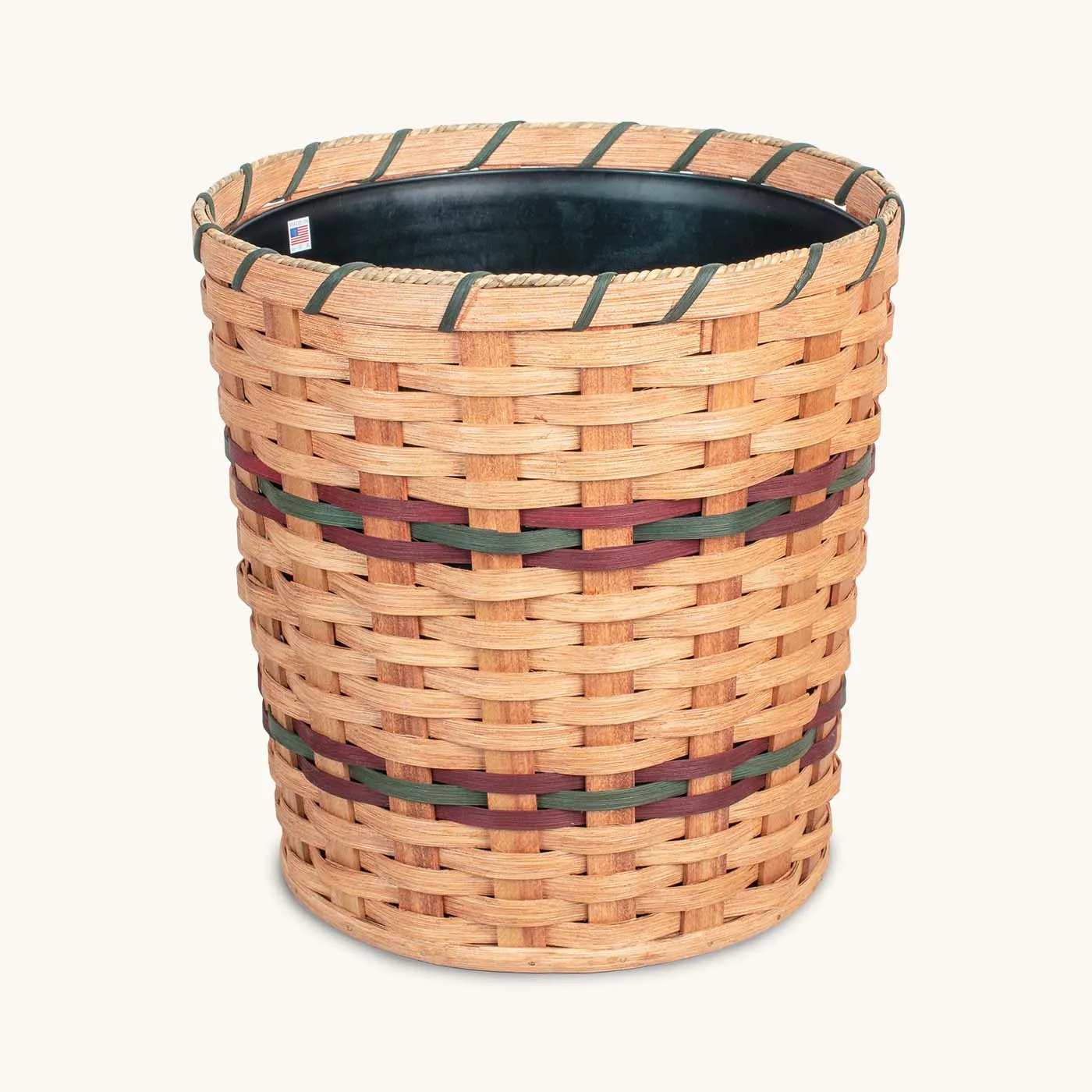 Extra-Large Round Basket Planter | Woven Wicker Plant Pot w/Drainage