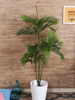 Fourwalls Artificial Areca Palm Plant Without Pot for Home and Office Décor (115 cm) (Green)