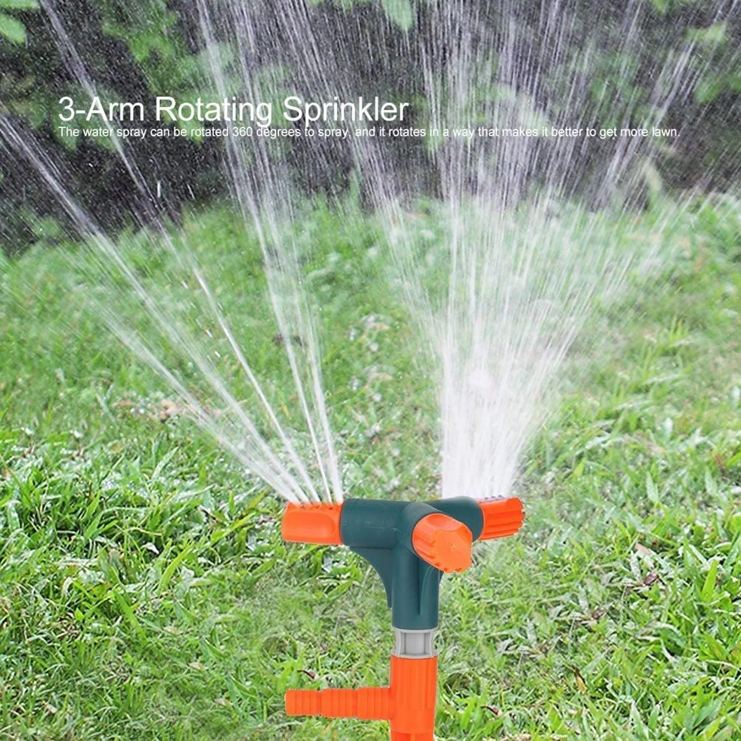 Garden Sprinkler 360 ° Rotating Adjustable Round 3,4,5 Arm Lawn Water Sprinkler for Watering Garden Plants / Pipe Hose Irrigation Yard Water Sprayer