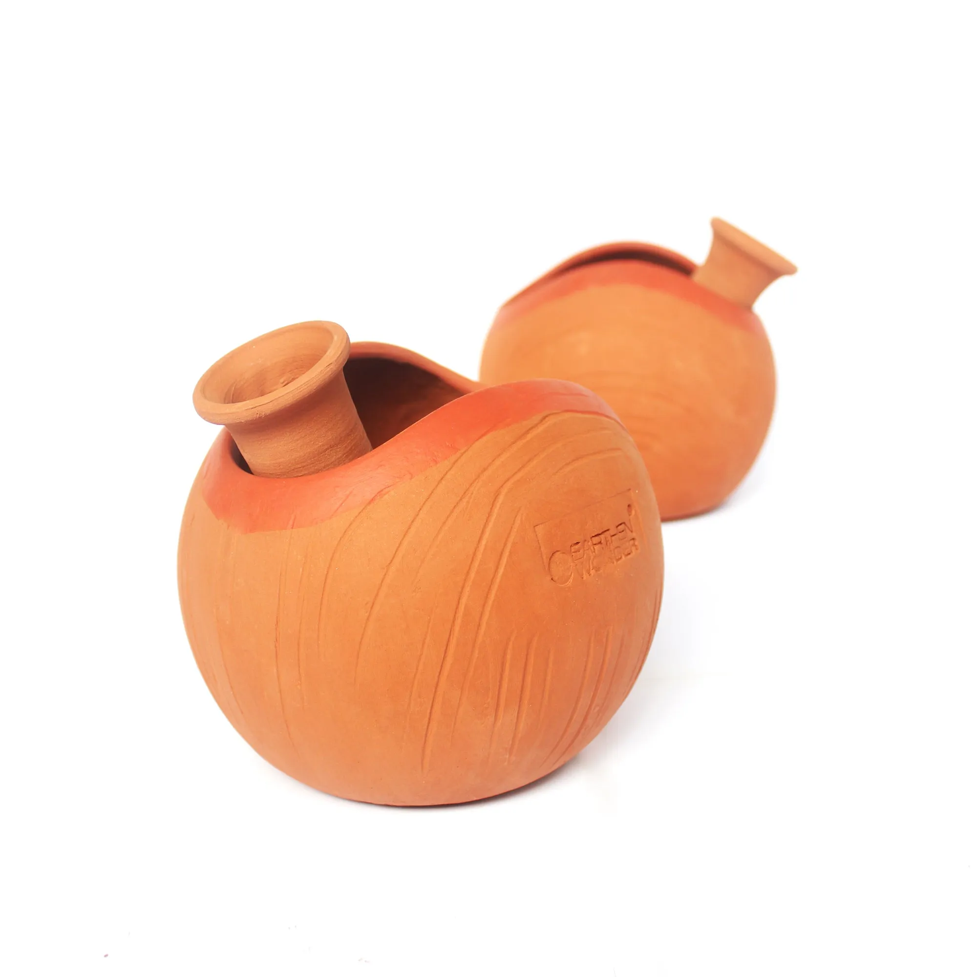 GLO (L) Terracotta Planter with Deep Root Watering System SET OF 2