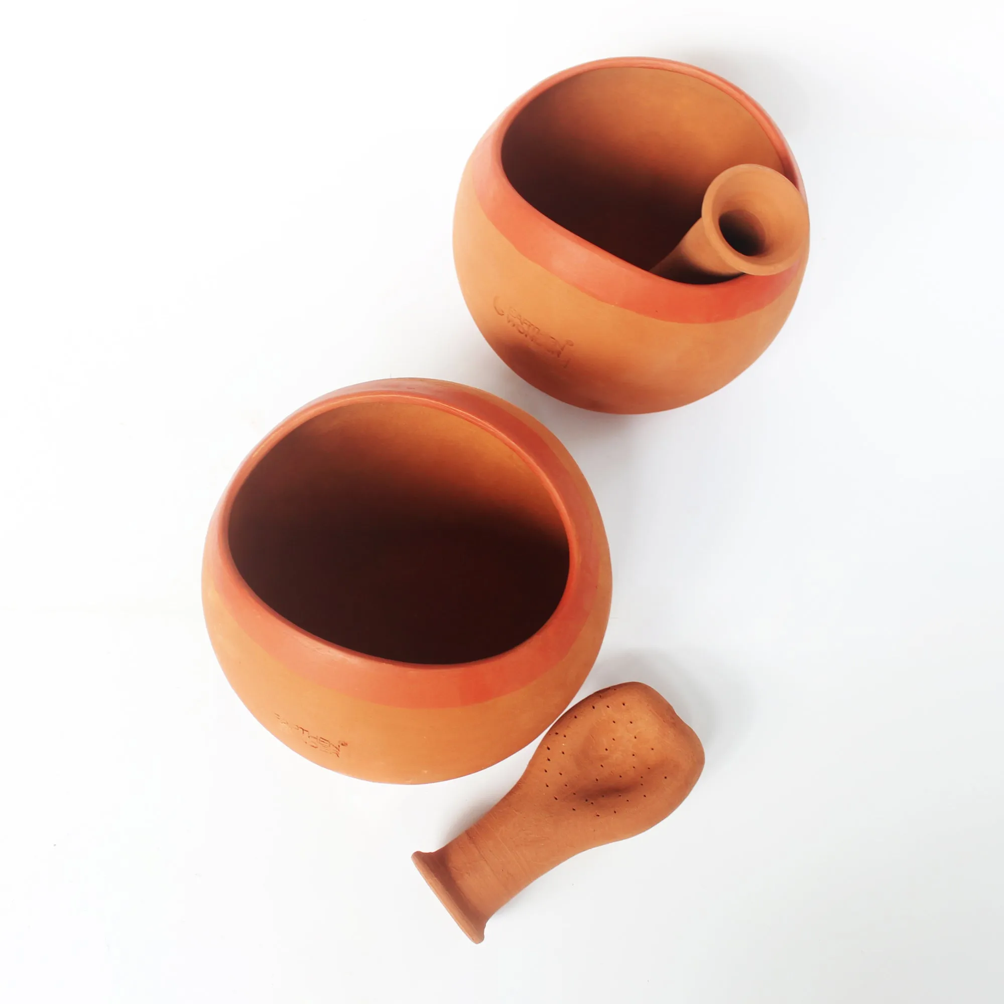 GLO (XL)Terracotta Planter with Deep Root Watering System SET OF 2