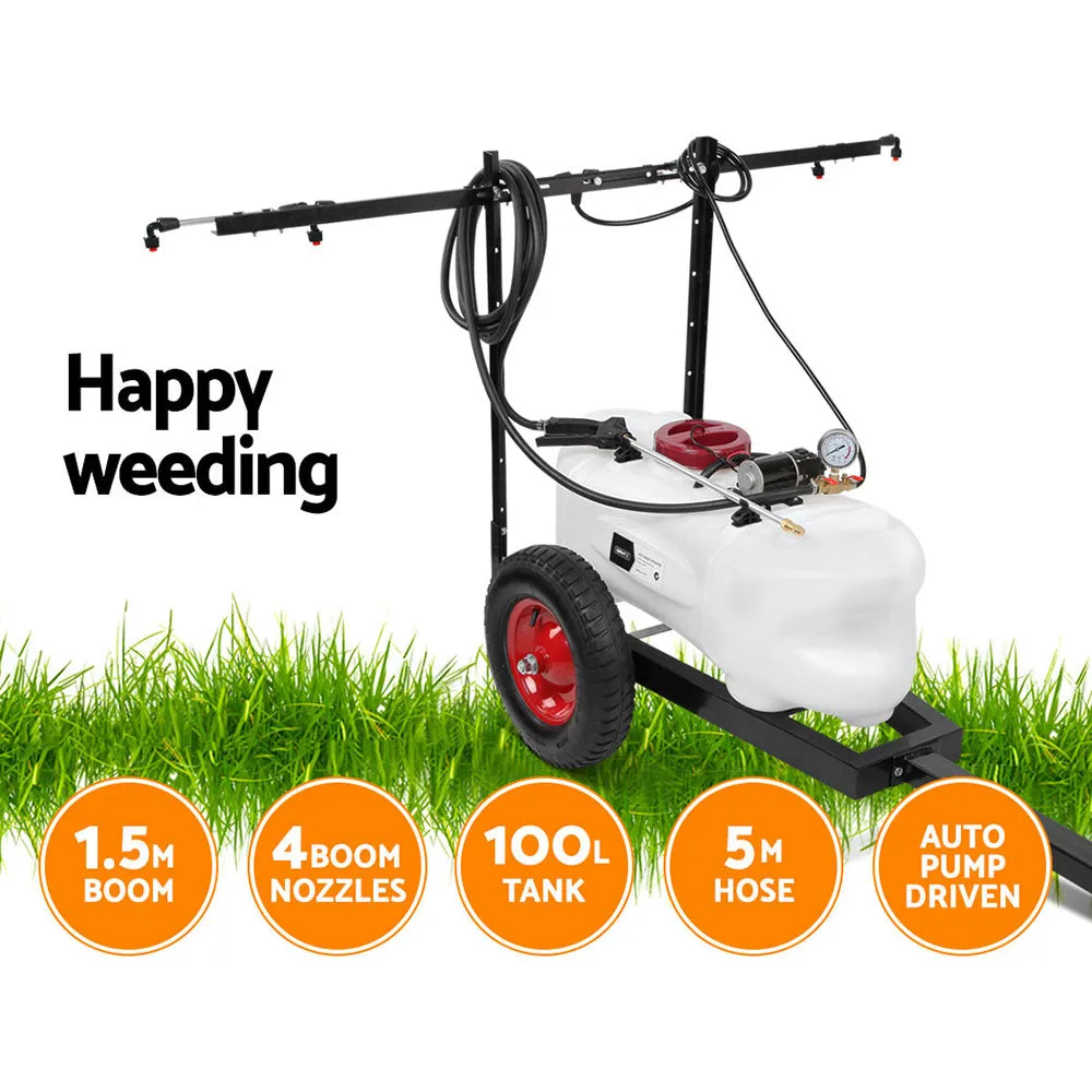 Heavy-Duty 100L Weed Sprayer Trailer w/ 150kg Capacity - Giantz