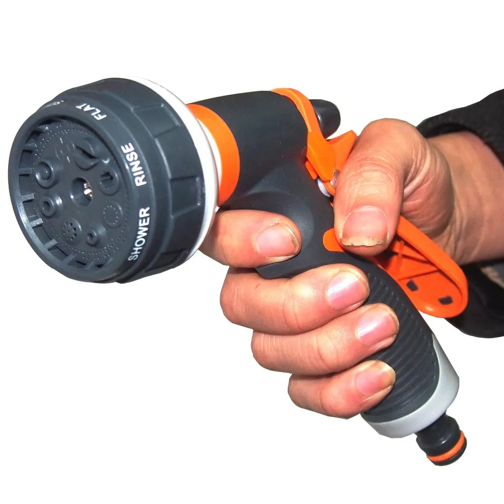 Heavy Duty Water Spray Gun with 8 Adjustable Watering Patterns