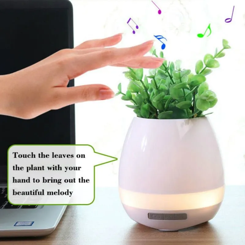 Musical Flower Pot - LED Rechargeable Bluetooth Music Night Light Speaker