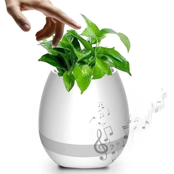 Musical Flower Pot - LED Rechargeable Bluetooth Music Night Light Speaker