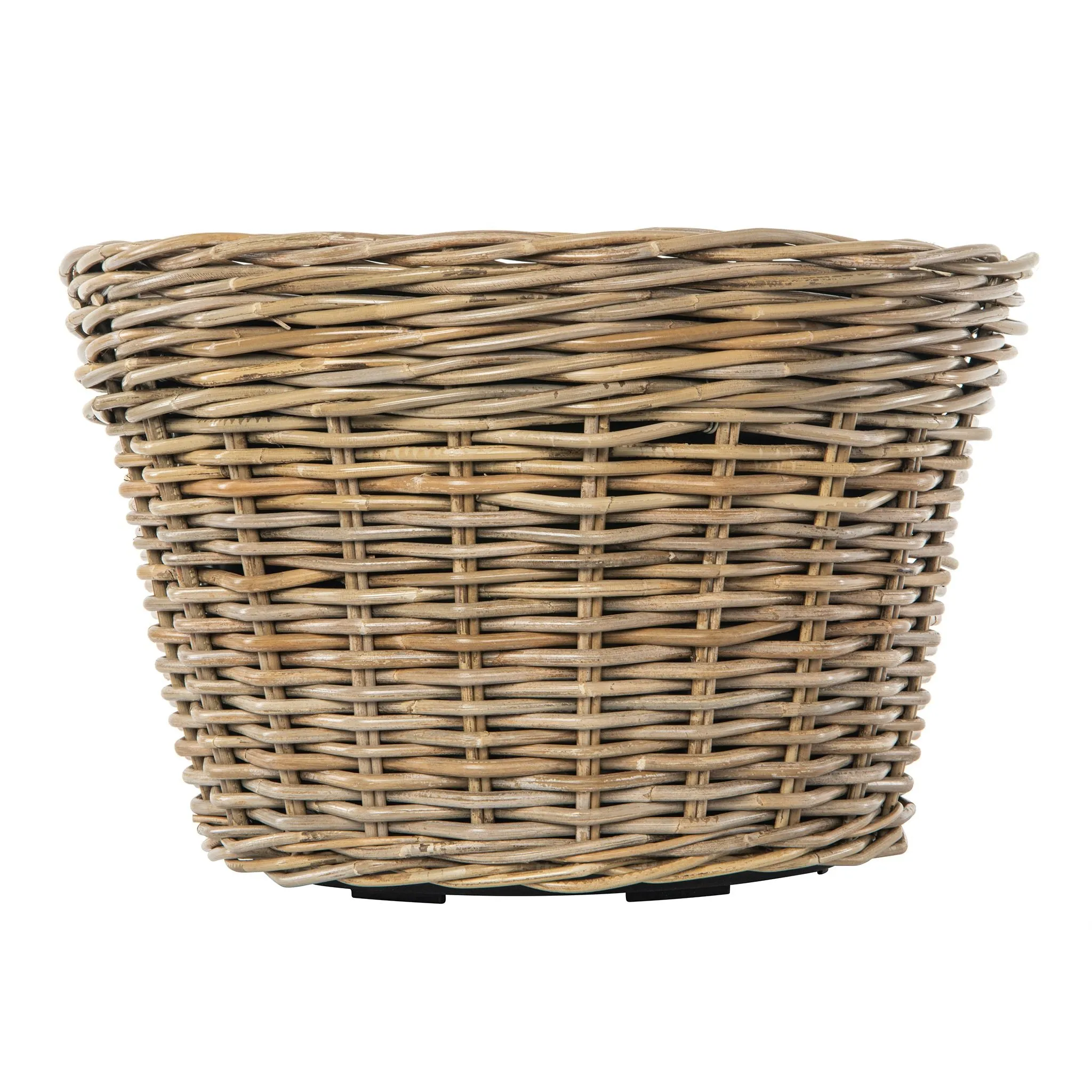 Rattan Kobo Conical Indoor & Outdoor Planter Basket with Plastic Pot