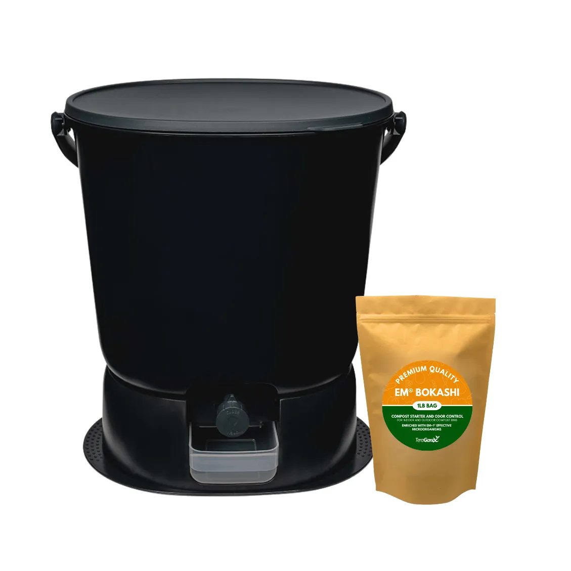 The Essential Bokashi Compost Bin Starter Kit, 4.4 gal