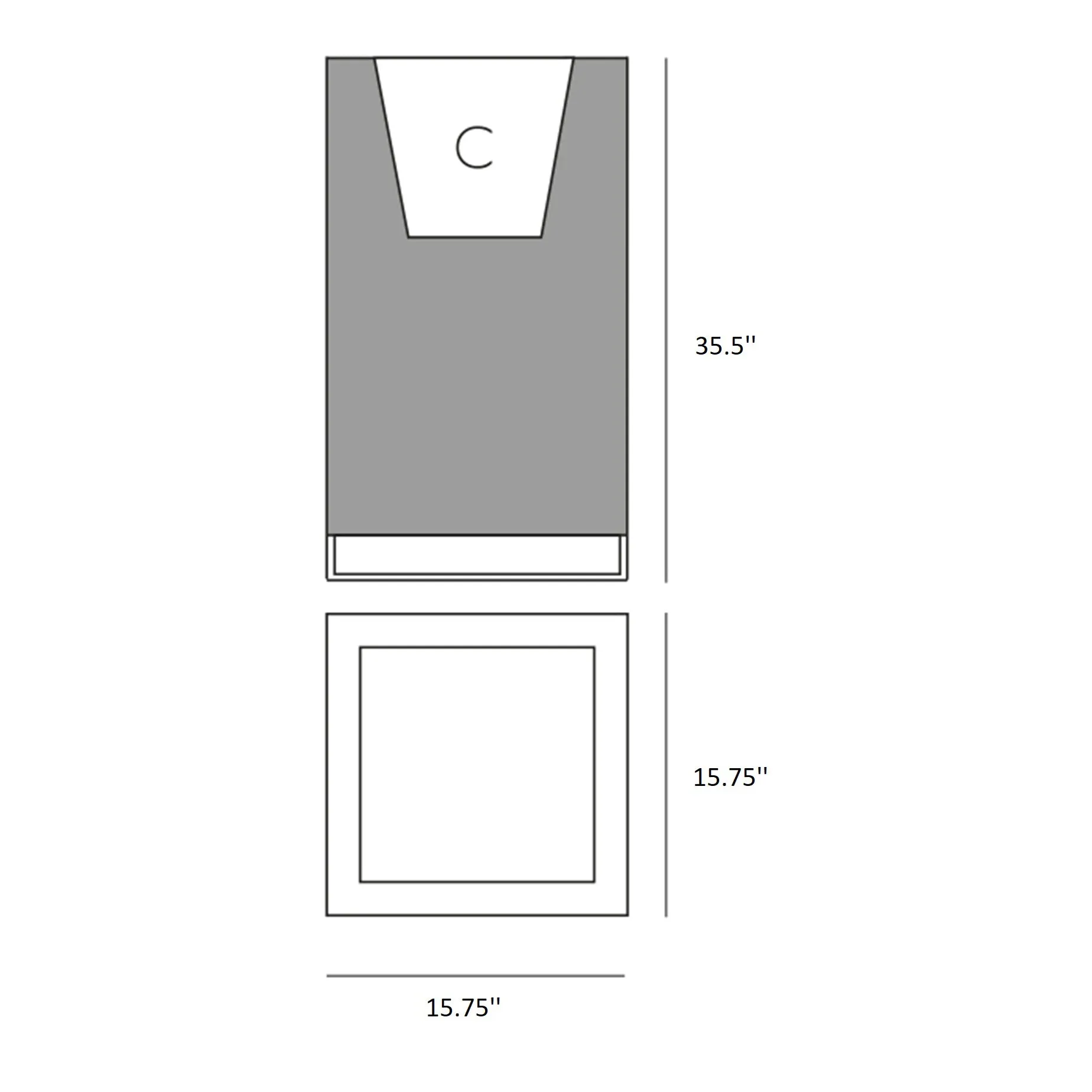 Vela High Cube Planter