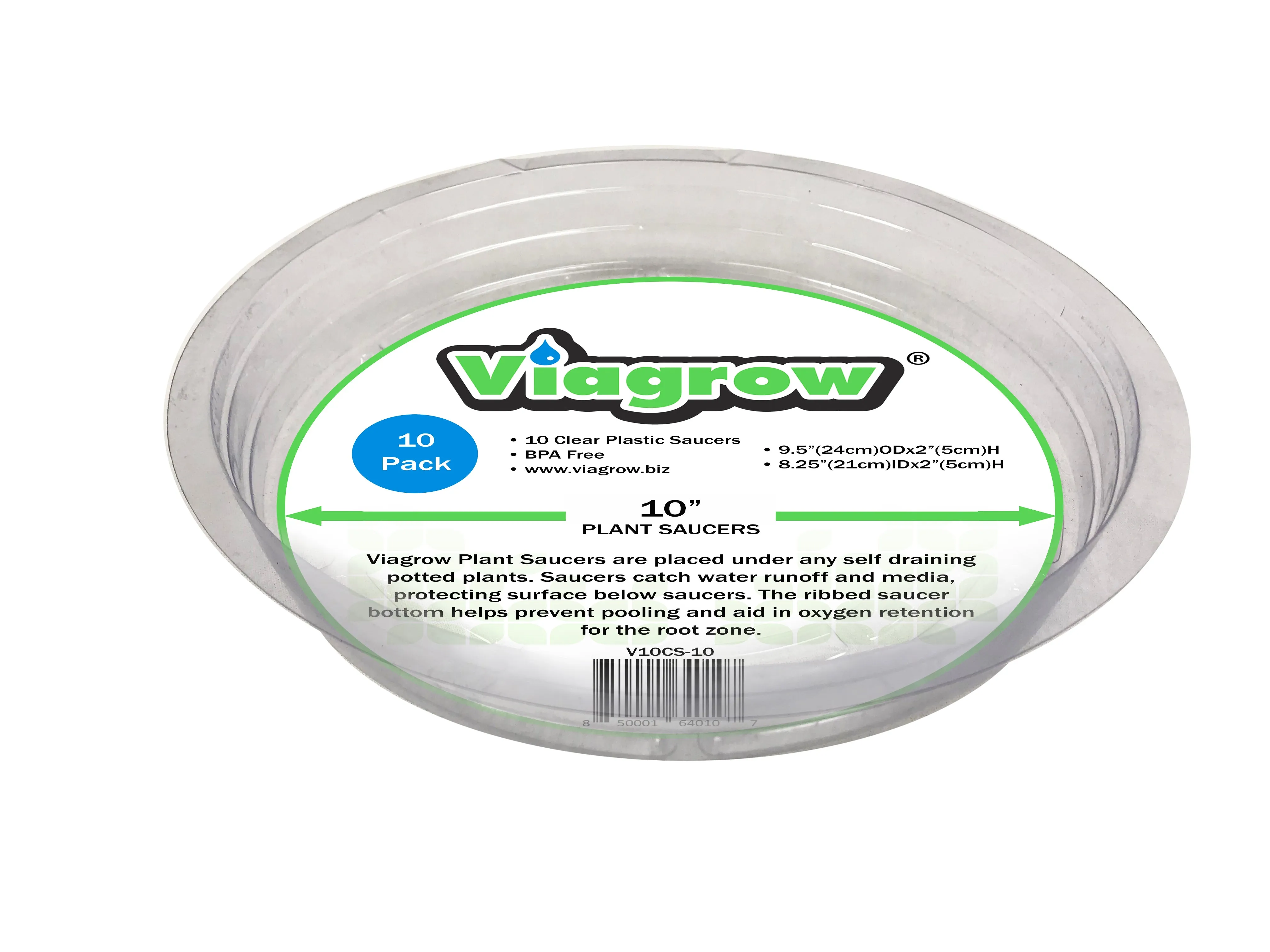 Viagrow Clear Plastic Saucer (Pack)