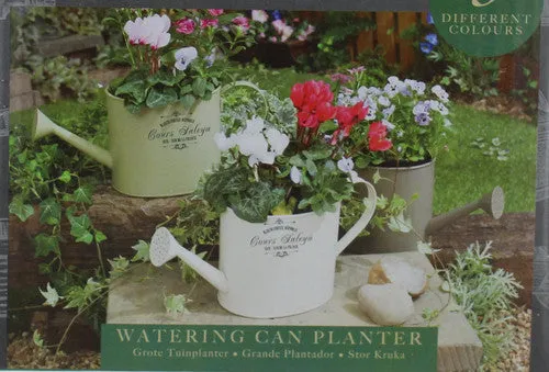 Vintage Metal Watering Can Planter