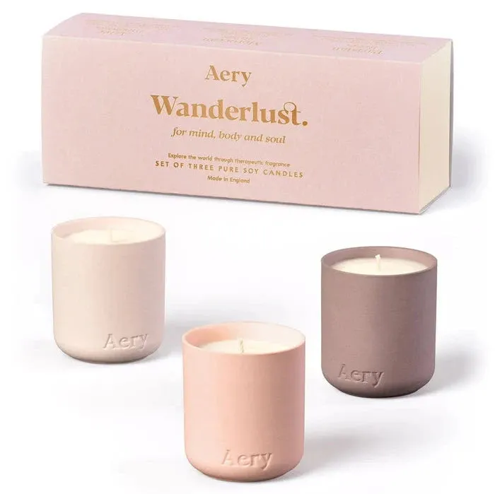 Wanderlust Set Of Three Votive Candle - Gift Set