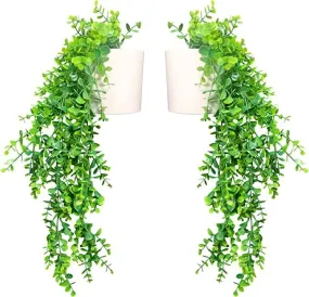 WYTE ORIGIN 1Pcs Artificial Hanging Plants Fern Vine - Fake Ivy Leaves Decoration for Indoors & Outdoors, Faux Foliage Greenery Decor for Living Room, Balcony, Garden, Bedroom (1Pcs) (Green-k)